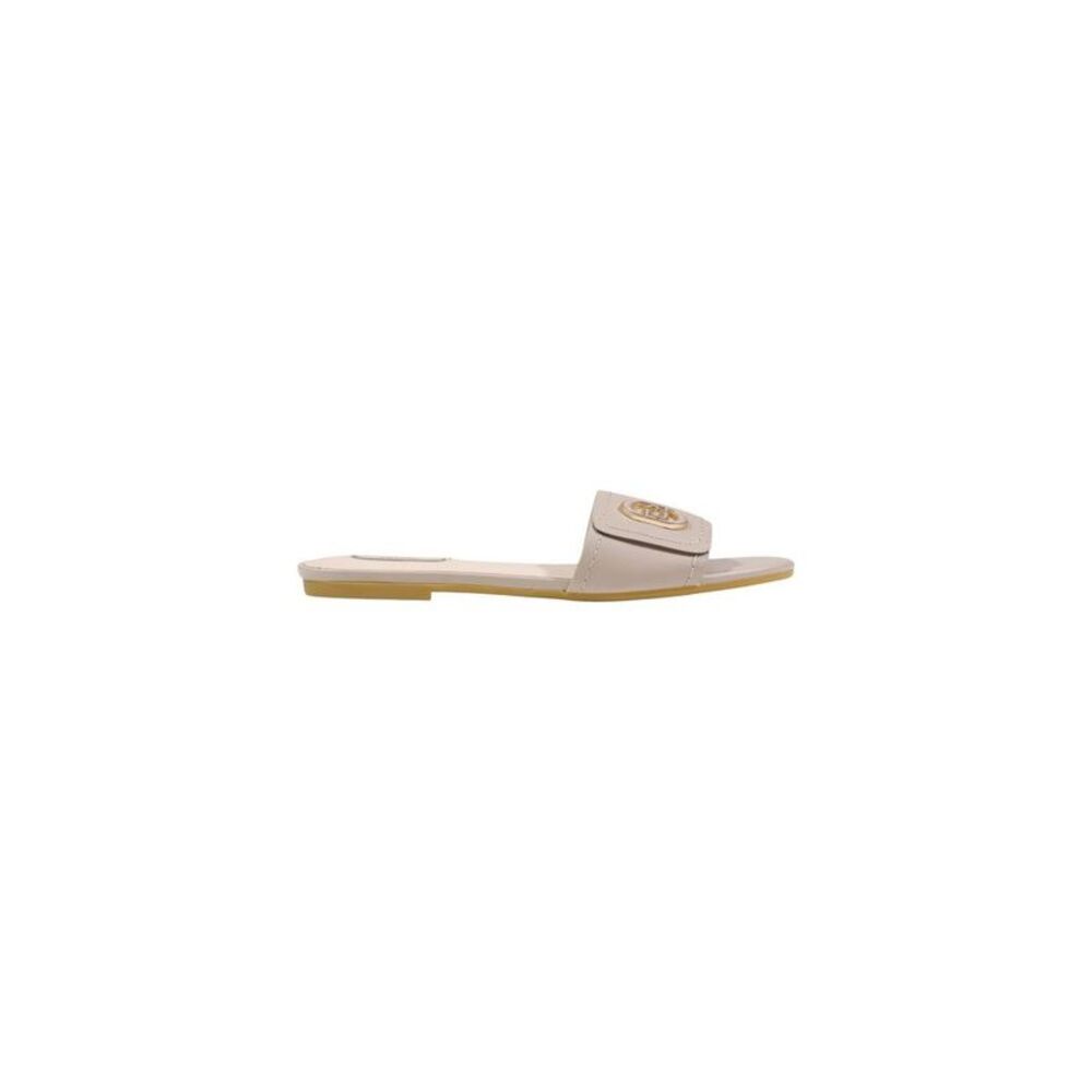 Liu Jo Beige Leather Flat Women's Sandals